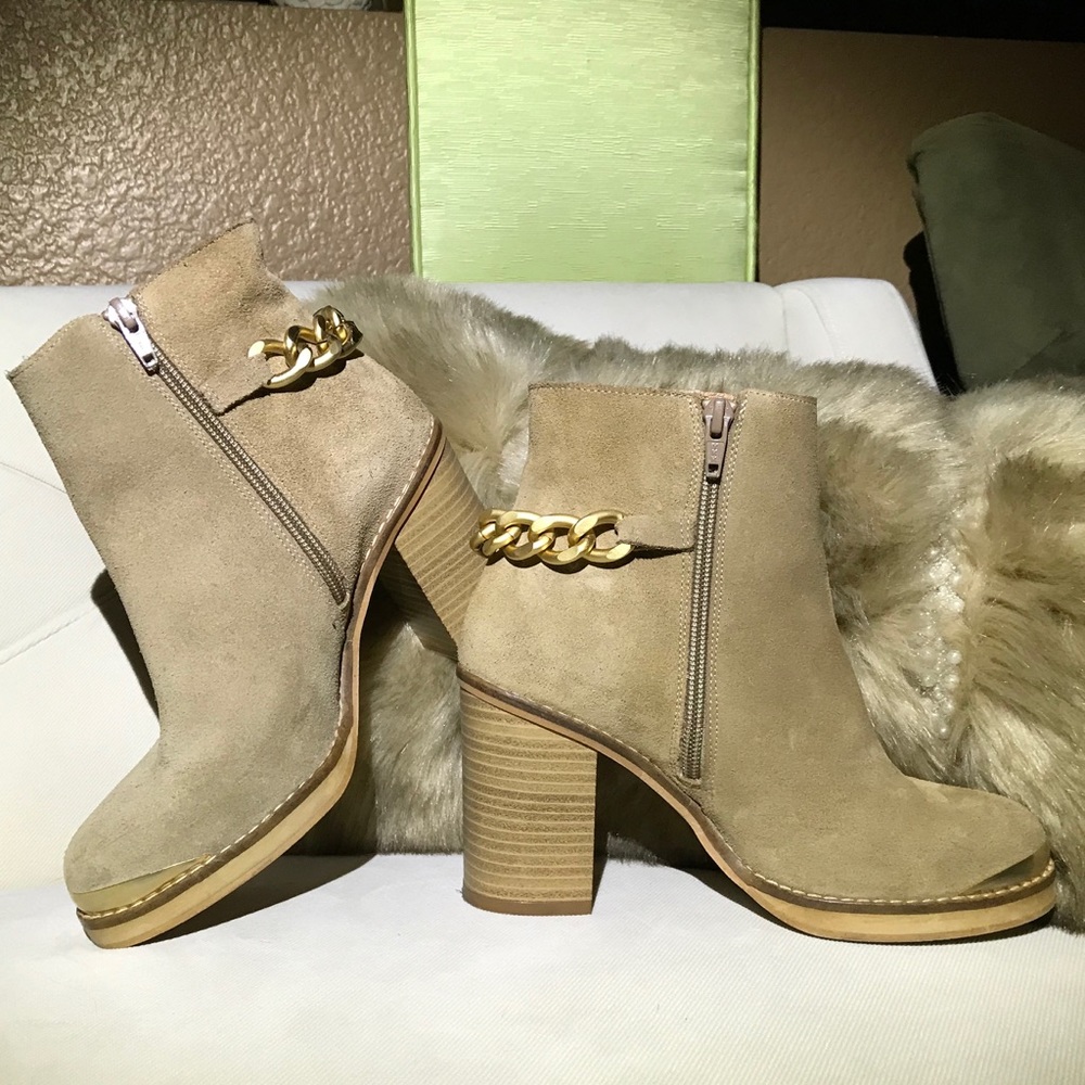 TopShop Tan Suede Booties - Picture 4 of 8